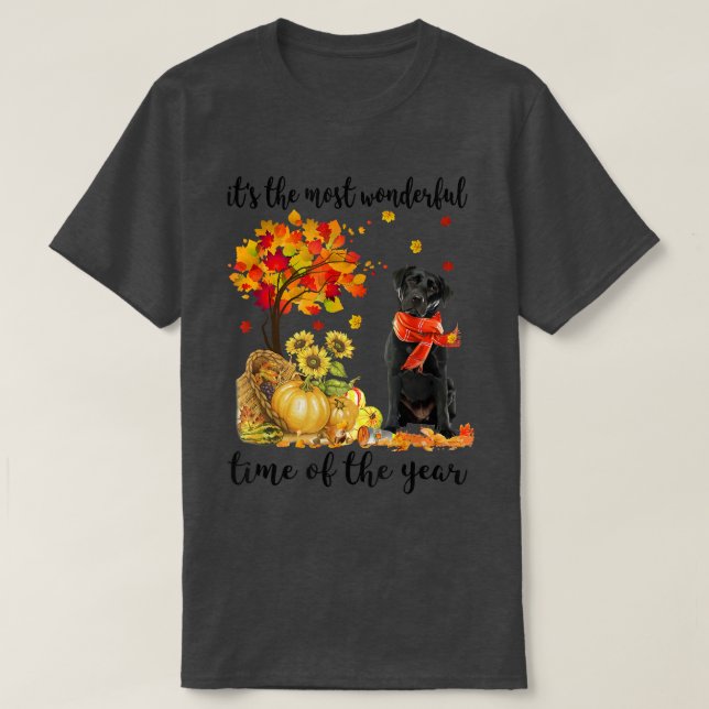 Camiseta Es la mejor excursión otoñal de Labrador (Diseño del anverso)