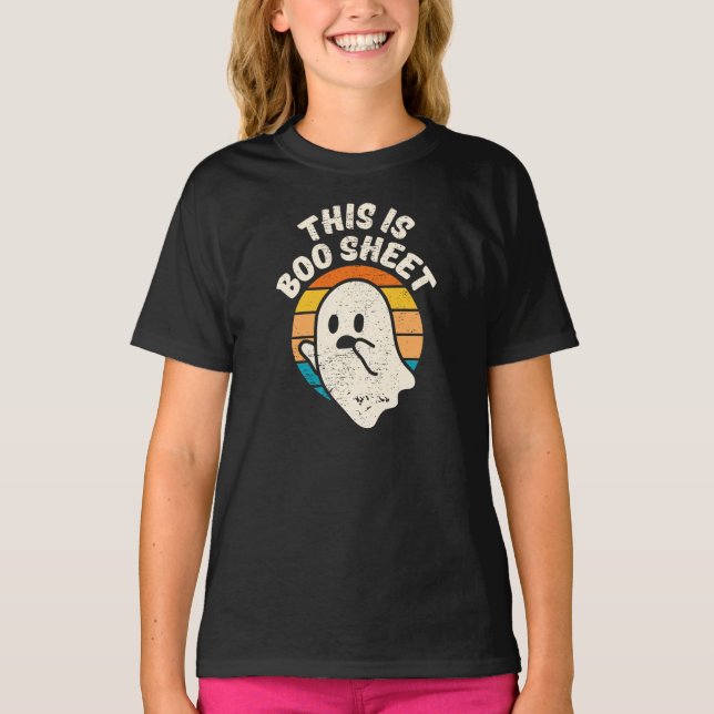 Camiseta Es la película de boom retro de Halloween Ghost T- (Anverso)