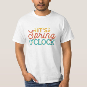 CAMISETA ES LA PRIMAVERA EN'CLOCK SPARKLY SPRING TIME QUOTE