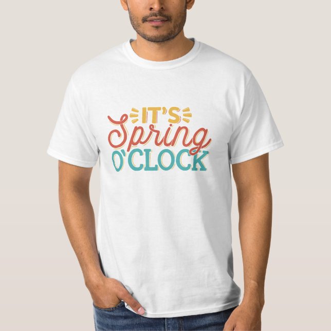 CAMISETA ES LA PRIMAVERA EN'CLOCK SPARKLY SPRING TIME QUOTE (Anverso)