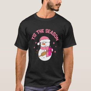 Camiseta Es La Temporada Adorable Bougie Muñeco de Nieve El