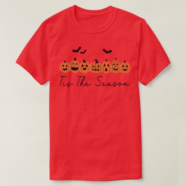 Camiseta es la temporada calabaza divertida halloween temib (Diseño del anverso)
