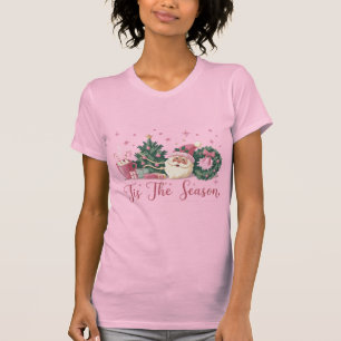 Camiseta Es La Temporada De Navidad Lindo Invierno Santa