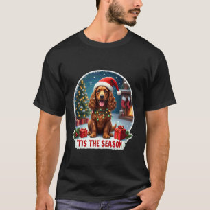 Camiseta Es La Temporada Field Spaniel Perro Feliz Navidad 