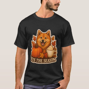 Camiseta Es La Temporada Finnish Spitz Perro Otoño Calabaza