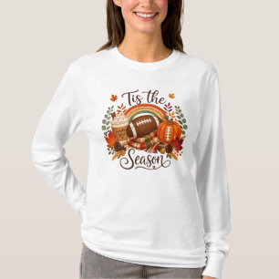 Camiseta Es La Temporada Fútbol Calabaza Especias Otoño Arc