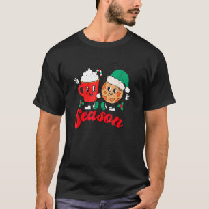 Camiseta Es La Temporada Galletas Leche Sombrero De Santa N