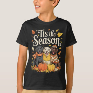 Camiseta Es La Temporada Labrador Retriever Otoño Calabaza 