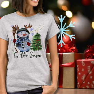 Camiseta "Es la Temporada" Muñeco de Nieve Astado Personali