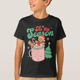 Camiseta Es La Temporada Navidad Cacao Caliente De Jengibre