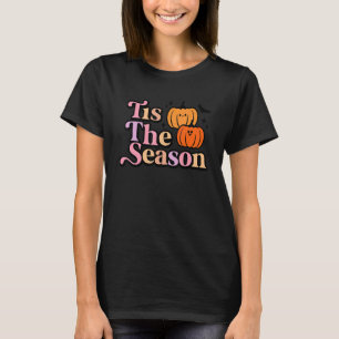 Camiseta Es la Temporada Pumpkin Boo 60s 70s Hippie Hallowe