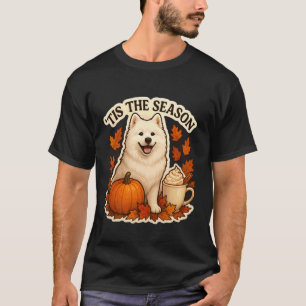 Camiseta Es La Temporada Samoyed Perro Otoño Calabaza Spi