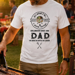 Camiseta Es Lo Que Hago Fumo Carne Divertida Foto De Papá