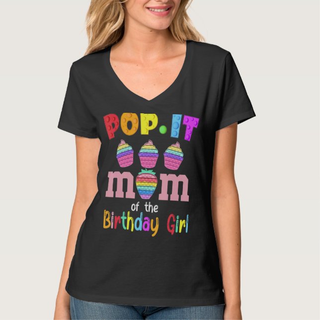 Camiseta Es Mamá Del Fiesta De Fidgets Bday (Anverso)