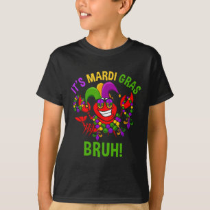 Camiseta Es Mardi Gras Bruh Dabbing Crawfish Carnival