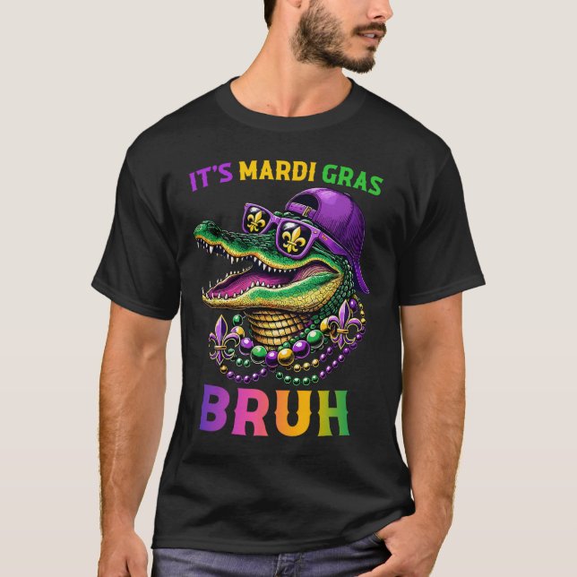 Camiseta Es Mardi Gras Bruh Marigator Mardi Gra (Anverso)