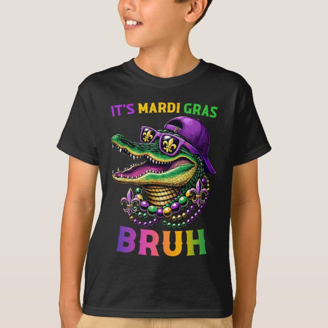 Camiseta Es Mardi Gras Bruh Marigator Mardi Gra (Anverso)