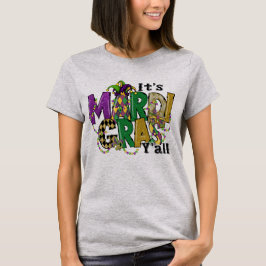 Camiseta Es Mardi Gras por todos lados, Máscara de disfraz