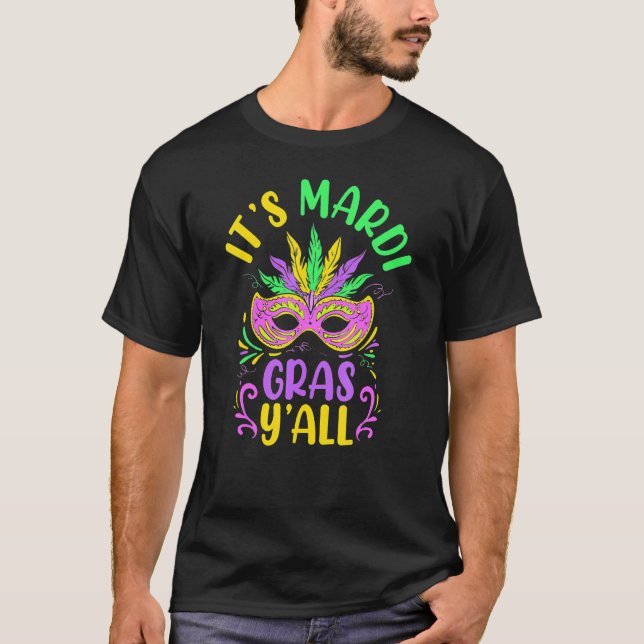 Camiseta Es Mardi Gras Y'all Shenanigan New Orleans Louis (Anverso)