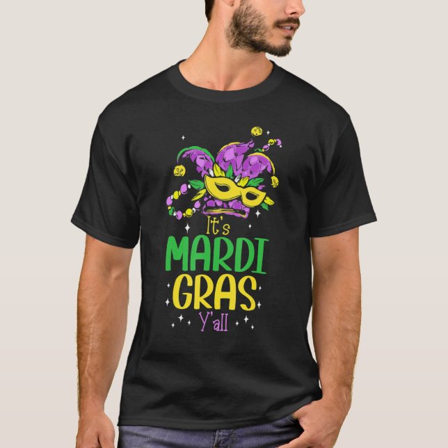 Camiseta Es Mardi Gras Y'all Shenanigan New Orleans Louis (Anverso)