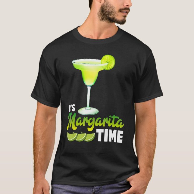 Camiseta Es Margarita Time Fiesta de bebidas alcohólicas Te (Anverso)