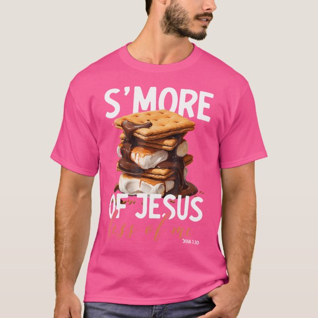 Camiseta Es Más De Jesús Menos De Mí Graciosa Smore Cristia (Anverso)