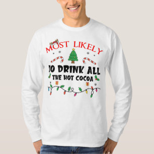 Camiseta Es Más Probable Que Beban A Toda La Divertida Fami
