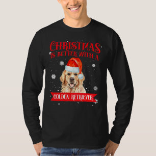 Camiseta Es Mejor Que Los navidades Con Un Perro Que Recupe