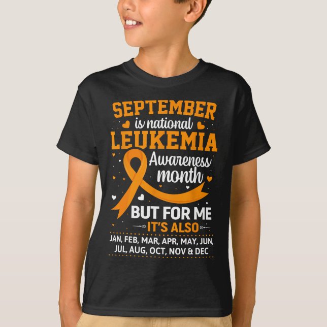 Camiseta Es Mes de Conciencia sobre Leucemia (Anverso)