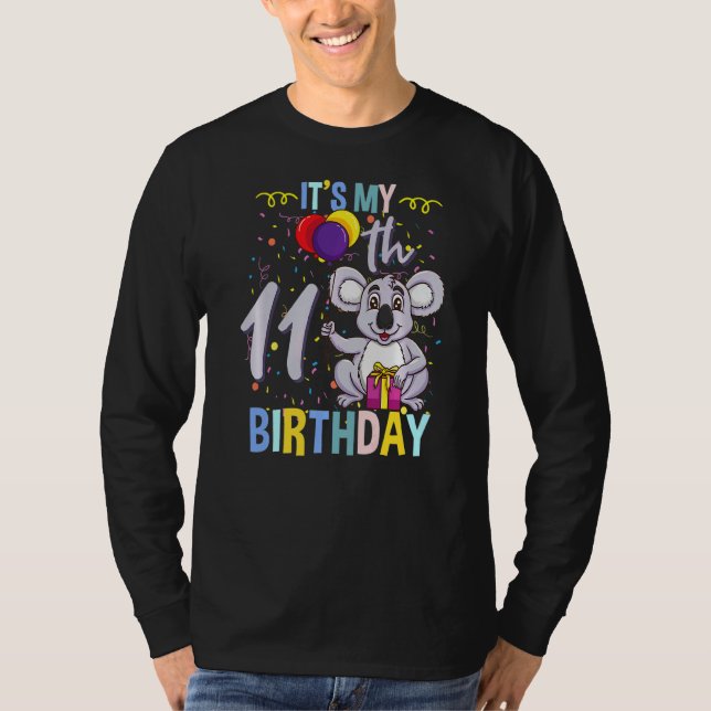 Camiseta Es mi 11º cumpleaños, animal Koala 1 (Anverso)