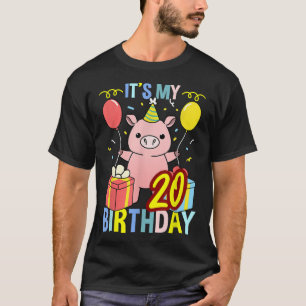 Camiseta Es Mi 20º Aniversario De La Cerdo Para El Amante D