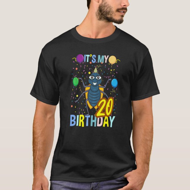 Camiseta Es mi 20.ª Entomología de Bug de Cumpleaños (Anverso)