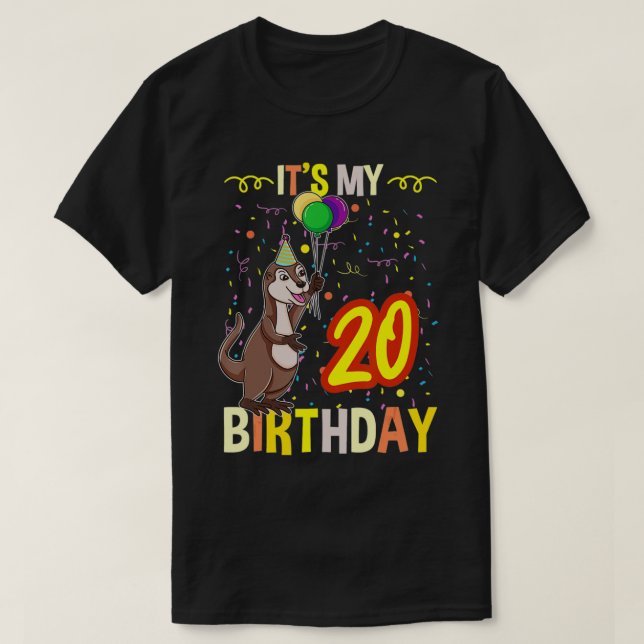 Camiseta Es mi 20 aniversario mar Otter (Diseño del anverso)