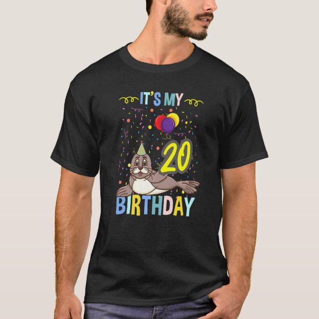 Camiseta Es mi 20° Sello de Bebé de Cumpleaños (Anverso)