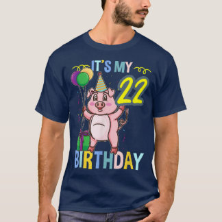 Camiseta Es mi 22º Cerdo de Cumpleaños