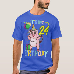 Camiseta Es mi 24º cumpleaños Cute Pig Premium