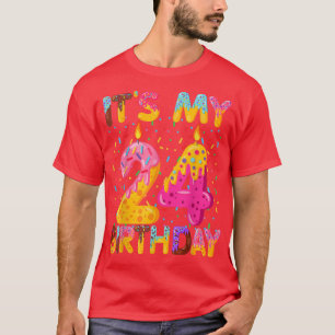 Camiseta Es mi 24to cumpleaños dulce donut de 24 años Funn