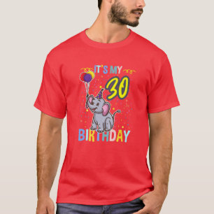 Camiseta Es Mi 30 Aniversario Del Amante Animal Del Elefant