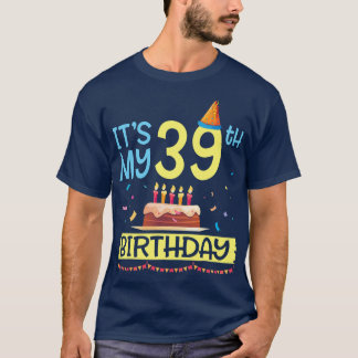 Camiseta Es mi 39º cumpleaños feliz 39 años papá mamá hijo