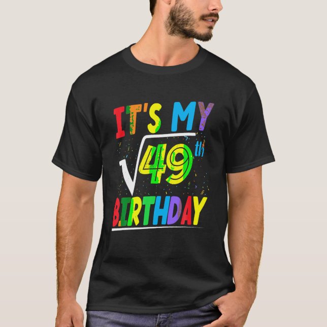 Camiseta Es mi 49º cumpleaños matemáticas Math Lover 7º B (Anverso)