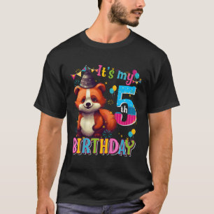 Camiseta Es Mi 5.º Panda Rojo