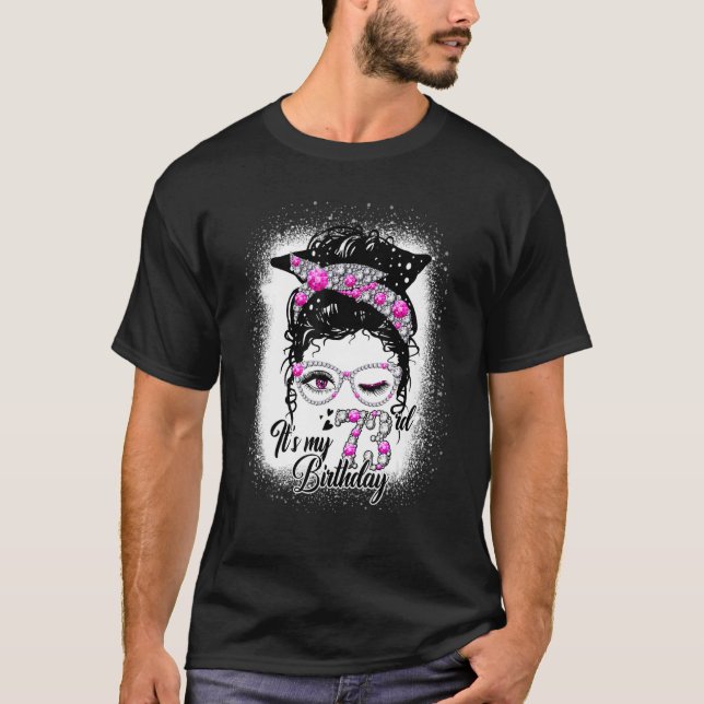 Camiseta Es mi 73 aniversario Reina de 73 años Diamante H (Anverso)