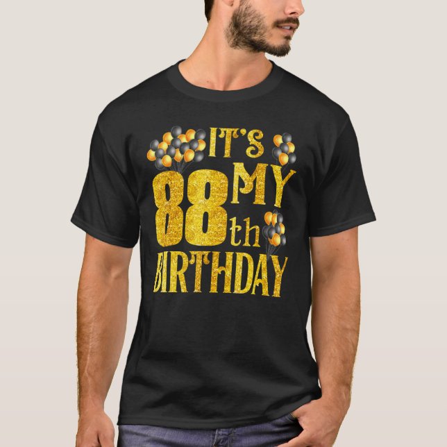 Camiseta Es Mi 88º Cumpleaños Feliz 1934 Cumpleaños Tee Por (Anverso)