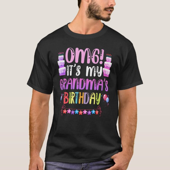 Camiseta Es mi abuela, cumpleaños lindo, escuadrón de cumpl (Anverso)