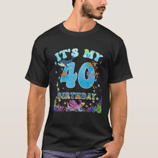 Camiseta Es mi acuario de 40 años de animales oceánicos 40