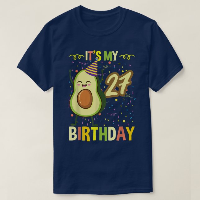 Camiseta Es mi aguacate de cumpleaños número 27 (Diseño del anverso)