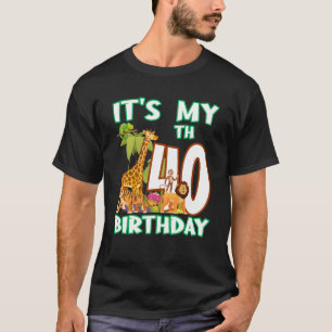 Camiseta Es mi animal 40 de cumpleaños zoológico Safari de 