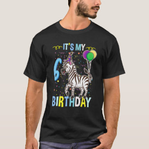 Camiseta Es mi animal africano de cebra de cumpleaños