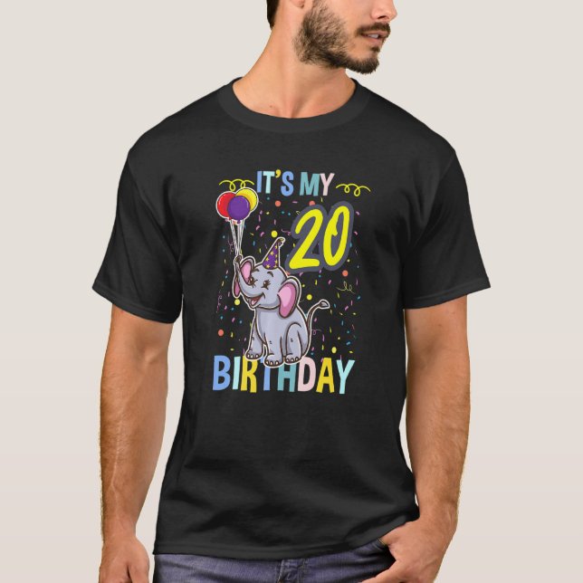 Camiseta Es mi animal de cumpleaños número 20 (Anverso)