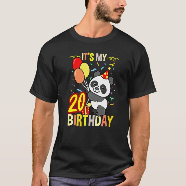 Camiseta Es mi animal de cumpleaños número 20 Panda (Anverso)